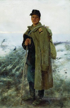 der Held des letzten Krieges 1878 Ilja Repin in seine Heimat Ölgemälde